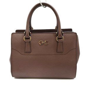 Salvatore Ferragamo Becky Handbag Leather Pink Beige